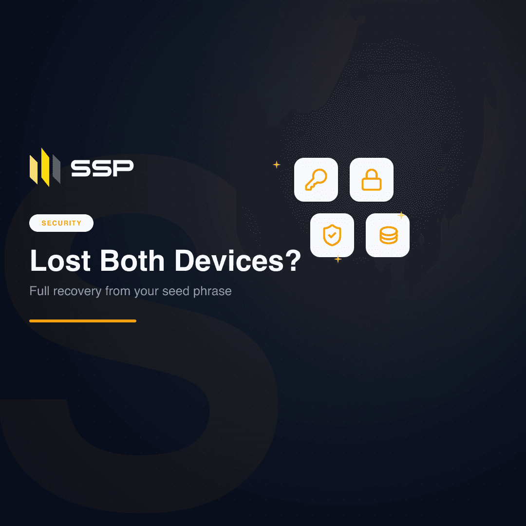 SSP Academy cover: Lost Both Devices, full recovery from your seed phrase