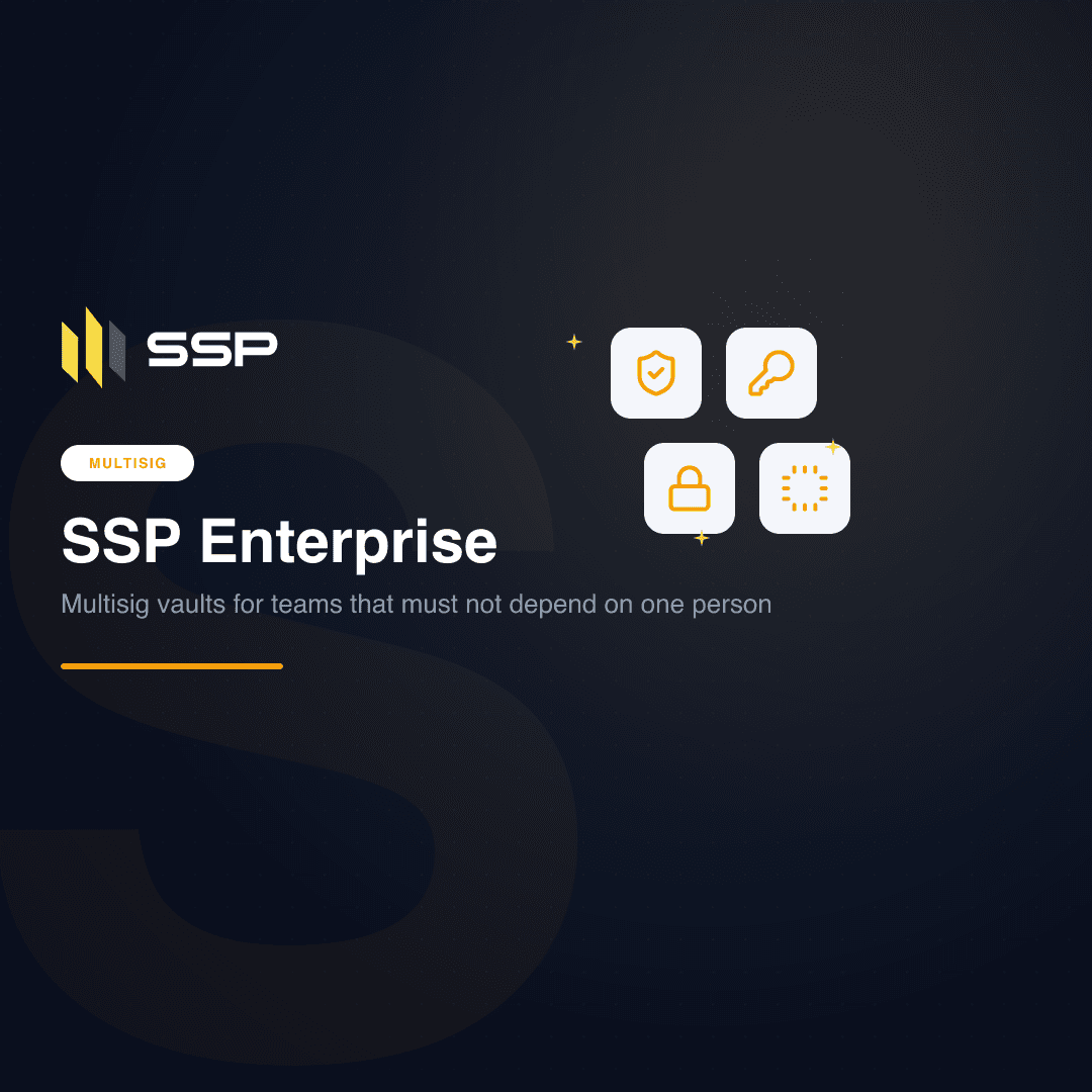 SSP Academy square cover: SSP Enterprise multisig vaults for teams