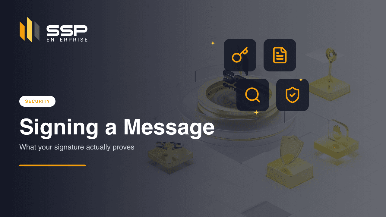 SSP Academy cover: signing messages and sign in with your wallet