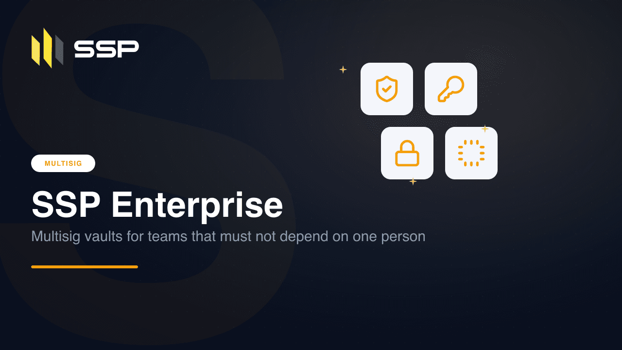 SSP Academy cover: SSP Enterprise multisig vaults for teams