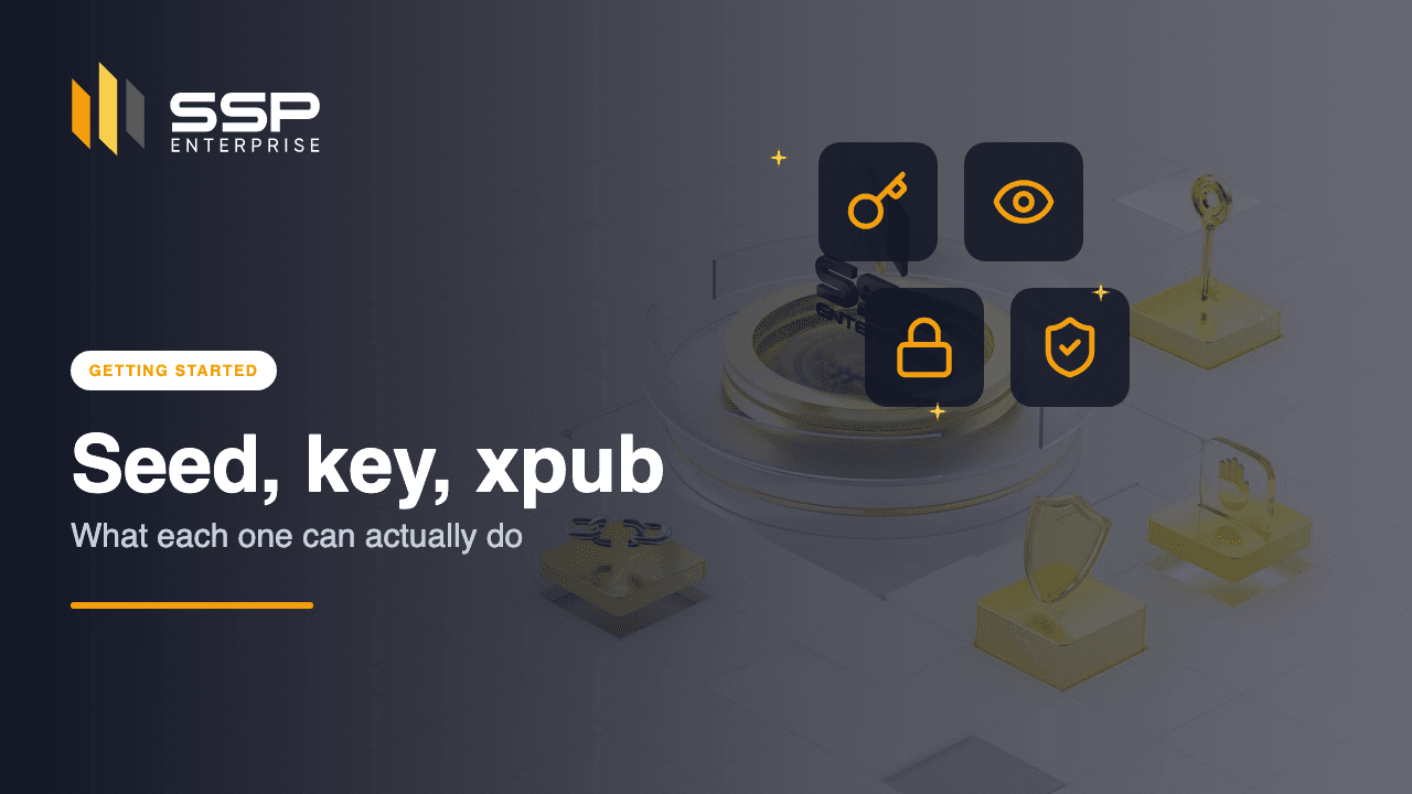 SSP Academy cover: seed phrases, private keys and xpubs compared